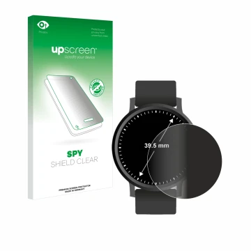 Face avant d’un emballage produit avec le logo de la marque upscreen. À côté, l’appareil Montres (Circulaire, ø: 39.5 mm) est 