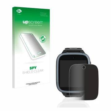 Face avant d’un emballage produit avec le logo de la marque upscreen. À côté, l’appareil Xplora XGO3 (1ère Gen.) est représent