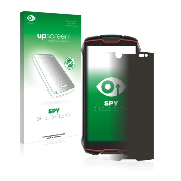 Face avant d’un emballage produit avec le logo de la marque upscreen. À côté, l’appareil Cubot King Kong Mini 2 Pro est représ