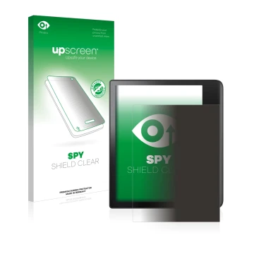 Face avant d’un emballage produit avec le logo de la marque upscreen. À côté, l’appareil Tolino Epos 3 est représenté avec la 