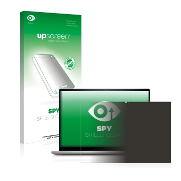Face avant d’un emballage produit avec le logo de la marque upscreen. À côté, l’appareil Dell Inspiron 14 7420 2-in-1 est repr