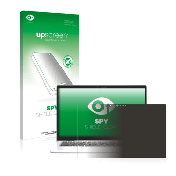 Face avant d’un emballage produit avec le logo de la marque upscreen. À côté, l’appareil Dell Latitude 7330 Laptop est représe