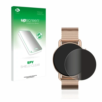 Face avant d’un emballage produit avec le logo de la marque upscreen. À côté, l’appareil Skagen Falster Gen 6 (41 mm) est repr