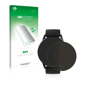 Face avant d’un emballage produit avec le logo de la marque upscreen. À côté, l’appareil Denver SW-173 est représenté avec la 