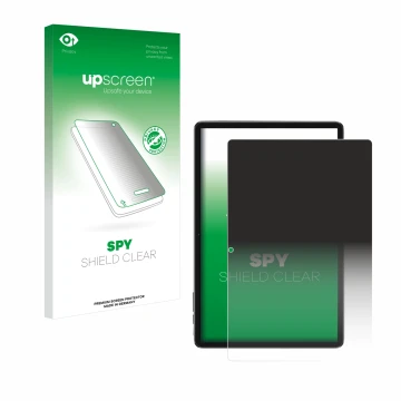 Face avant d’un emballage produit avec le logo de la marque upscreen. À côté, l’appareil Blackview Tab 7 WiFi est représenté a