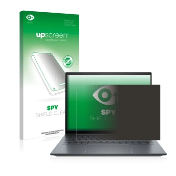 Face avant d’un emballage produit avec le logo de la marque upscreen. À côté, l’appareil HP Elite Dragonfly G3 est représenté 