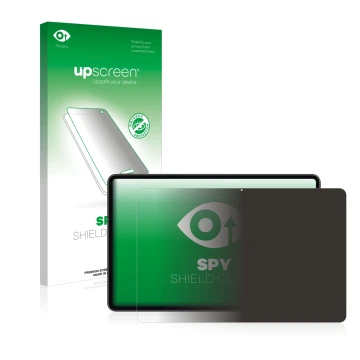 Face avant d’un emballage produit avec le logo de la marque upscreen. À côté, l’appareil Huawei MateBook E 2022 est représenté