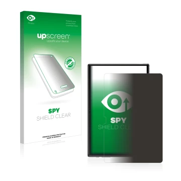 Face avant d’un emballage produit avec le logo de la marque upscreen. À côté, l’appareil Yestel T10 10