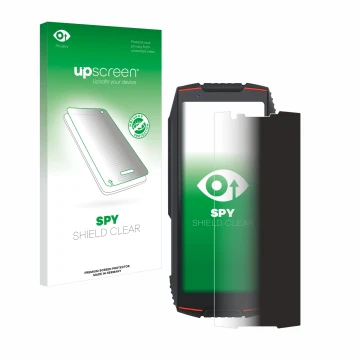 Face avant d’un emballage produit avec le logo de la marque upscreen. À côté, l’appareil Cubot King Kong Mini 3 est représenté