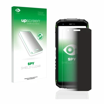 Face avant d’un emballage produit avec le logo de la marque upscreen. À côté, l’appareil Doogee S41 Pro est représenté avec la