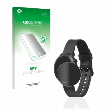 Face avant d’un emballage produit avec le logo de la marque upscreen. À côté, l’appareil Doro Watch est représenté avec la pro