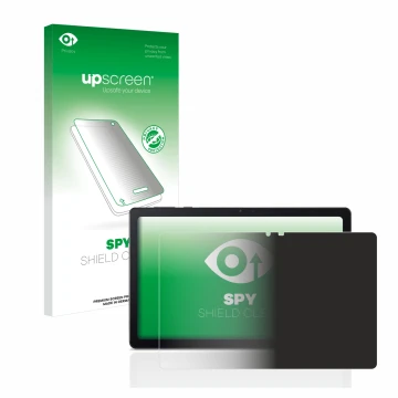 Face avant d’un emballage produit avec le logo de la marque upscreen. À côté, l’appareil Acer Iconia Tab P10 est représenté av