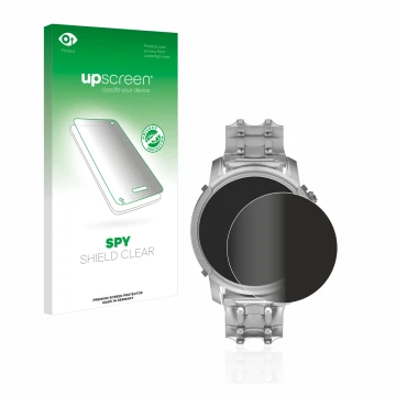 Face avant d’un emballage produit avec le logo de la marque upscreen. À côté, l’appareil Diesel Griffed (45,5 mm) est représen