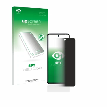 Face avant d’un emballage produit avec le logo de la marque upscreen. À côté, l’appareil Tecno Camon 20 Pro est représenté ave