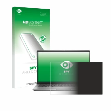 Face avant d’un emballage produit avec le logo de la marque upscreen. À côté, l’appareil Dell Latitude 7440 Laptop est représe