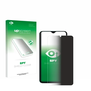 Face avant d’un emballage produit avec le logo de la marque upscreen. À côté, l’appareil Oscal C70 est représenté avec la prot