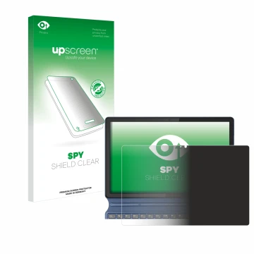 Face avant d’un emballage produit avec le logo de la marque upscreen. À côté, l’appareil Lenovo IdeaPad Duet 3i Gen 8 11