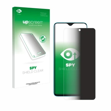 Face avant d’un emballage produit avec le logo de la marque upscreen. À côté, l’appareil Honor 90 Lite est représenté avec la 