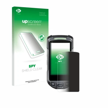 Face avant d’un emballage produit avec le logo de la marque upscreen. À côté, l’appareil Keyence BT-A700 est représenté avec l