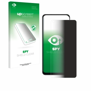 Face avant d’un emballage produit avec le logo de la marque upscreen. À côté, l’appareil Oppo A78 4G est représenté avec la pr