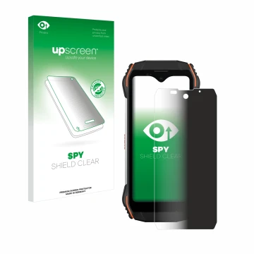 Face avant d’un emballage produit avec le logo de la marque upscreen. À côté, l’appareil Blackview N6000 est représenté avec l