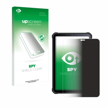 Face avant d’un emballage produit avec le logo de la marque upscreen. À côté, l’appareil Oukitel RT3 est représenté avec la pr