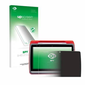 Face avant d’un emballage produit avec le logo de la marque upscreen. À côté, l’appareil medDV NIDApad est représenté avec la 