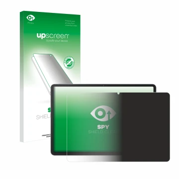 Face avant d’un emballage produit avec le logo de la marque upscreen. À côté, l’appareil Huawei MatePad 11.5