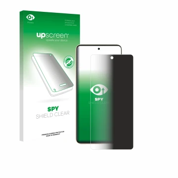 Face avant d’un emballage produit avec le logo de la marque upscreen. À côté, l’appareil Vivo Y36 est représenté avec la prote