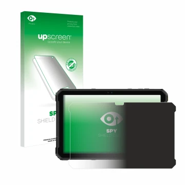Face avant d’un emballage produit avec le logo de la marque upscreen. À côté, l’appareil Ulefone Armor Pad 2 est représenté av