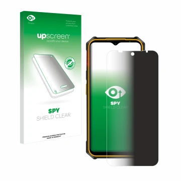 Face avant d’un emballage produit avec le logo de la marque upscreen. À côté, l’appareil Ulefone Armor X13 est représenté avec