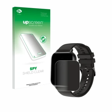 Face avant d’un emballage produit avec le logo de la marque upscreen. À côté, l’appareil AcclaFit KM13 1.83