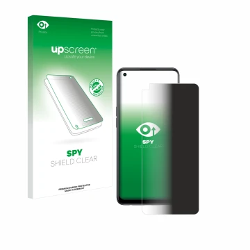 Face avant d’un emballage produit avec le logo de la marque upscreen. À côté, l’appareil Oppo Reno 8T est représenté avec la p
