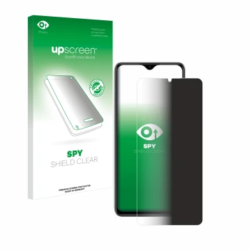 Face avant d’un emballage produit avec le logo de la marque upscreen. À côté, l’appareil ZTE Blade A73 est représenté avec la 