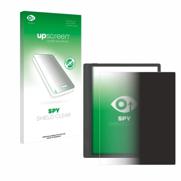Face avant d’un emballage produit avec le logo de la marque upscreen. À côté, l’appareil Boox Tab Ultra C Pro est représenté a