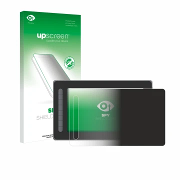 Face avant d’un emballage produit avec le logo de la marque upscreen. À côté, l’appareil XP-Pen Artist 12 (2e Gen.) est représ