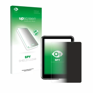 Face avant d’un emballage produit avec le logo de la marque upscreen. À côté, l’appareil Mechen M3 est représenté avec la prot