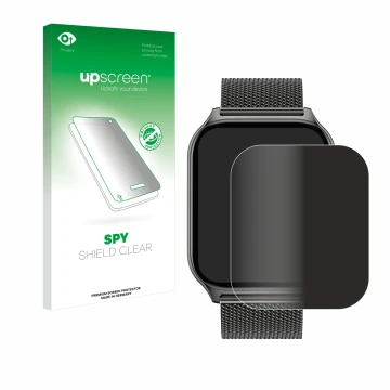 Face avant d’un emballage produit avec le logo de la marque upscreen. À côté, l’appareil Popglory P95 2