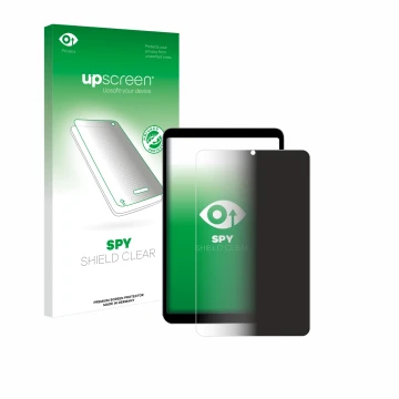 Face avant d’un emballage produit avec le logo de la marque upscreen. À côté, l’appareil Alldocube iPlay 50 mini Pro est repré