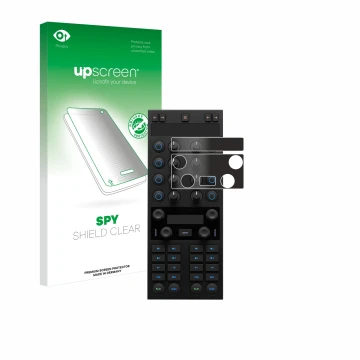 Face avant d’un emballage produit avec le logo de la marque upscreen. À côté, l’appareil Native Instruments Traktor Kontrol X1