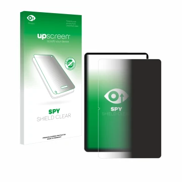 Face avant d’un emballage produit avec le logo de la marque upscreen. À côté, l’appareil Honor Pad 9 est représenté avec la pr