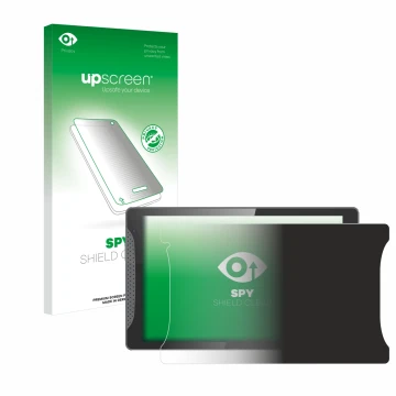 Face avant d’un emballage produit avec le logo de la marque upscreen. À côté, l’appareil Logicom Multimedia Stand Pro est repr