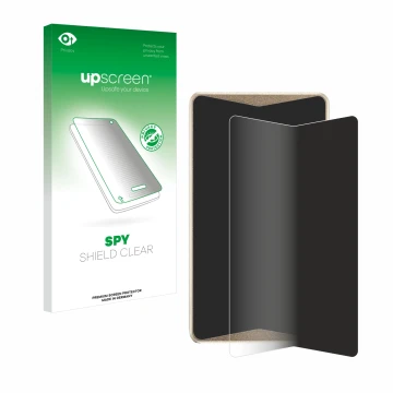 Face avant d’un emballage produit avec le logo de la marque upscreen. À côté, l’appareil ELLIPAL Titan 2.0 Cold Wallet est rep