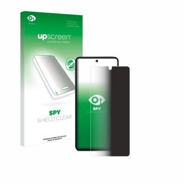 Face avant d’un emballage produit avec le logo de la marque upscreen. À côté, l’appareil Vivo V40 SE est représenté avec la pr