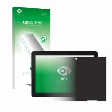 Face avant d’un emballage produit avec le logo de la marque upscreen. À côté, l’appareil MEDION E10900 10