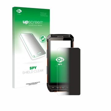 Face avant d’un emballage produit avec le logo de la marque upscreen. À côté, l’appareil iDTronic C9 RED est représenté avec l