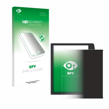 Face avant d’un emballage produit avec le logo de la marque upscreen. À côté, l’appareil PocketBook Era Color est représenté a