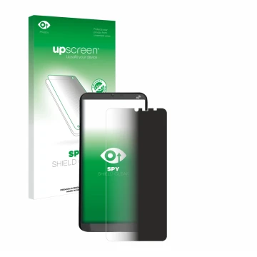 Face avant d’un emballage produit avec le logo de la marque upscreen. À côté, l’appareil Brondi Amico XL est représenté avec l