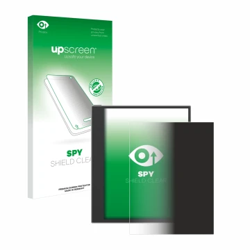 Face avant d’un emballage produit avec le logo de la marque upscreen. À côté, l’appareil PocketBook InkPad Eo (2024) est repré