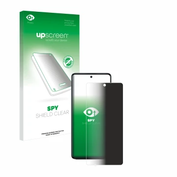 Face avant d’un emballage produit avec le logo de la marque upscreen. À côté, l’appareil Infinix GT 20 Pro est représenté avec